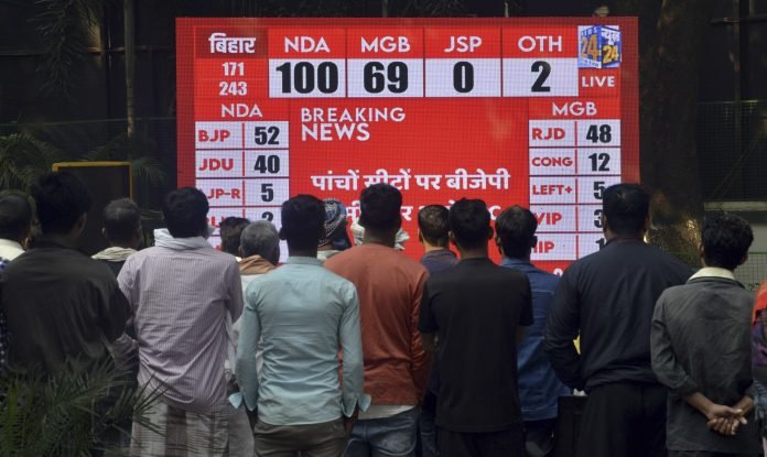 NDA Leads in Bihar Assembly Elections, INDIA Bloc Lags Behind