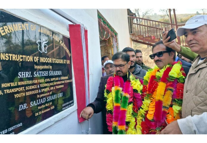 Indoor Stadium to Come Up in Uri; Minister Satish Sharma Lays Foundation Stone