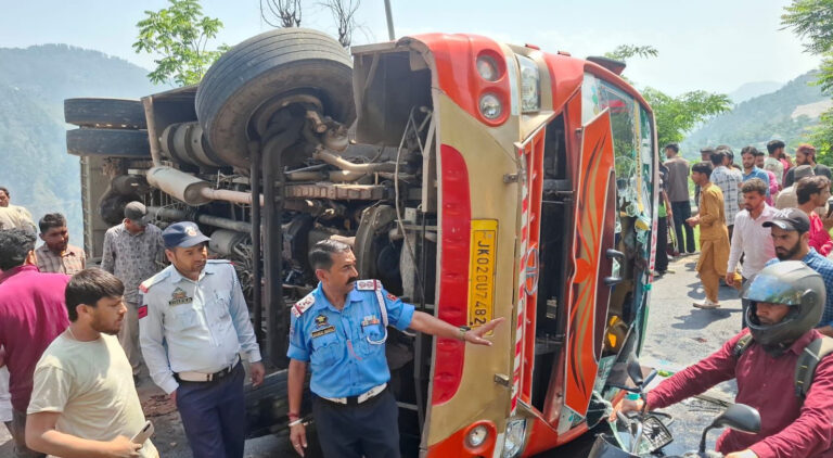 Bus Accident In Sangaldan Ramban Leaves One Dead, Several Injured