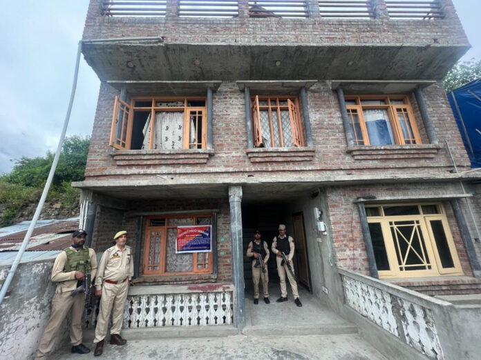 Srinagar Police property attachment in drug peddling crackdown